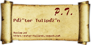 Péter Tulipán névjegykártya